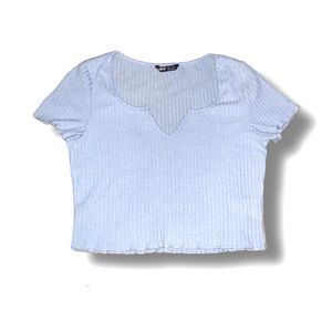 Cute Light Blue Crop Top